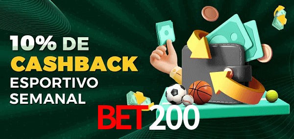 10% de bônus de cashback na bet200